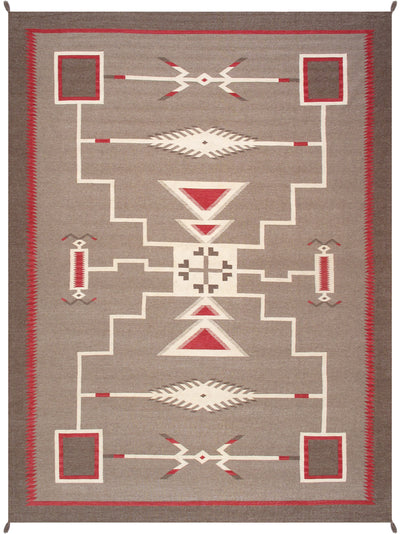 18 世紀古董高加索哈薩克羊毛客廳地毯 - 3'7'' X 7'5''