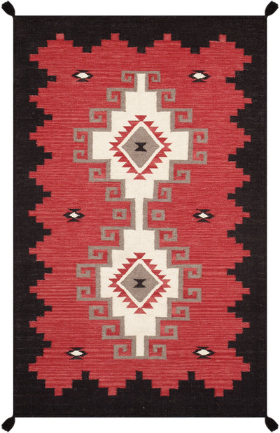 Canvello Tuscany Reversible Wool Rust Area Rug- 3'3'' X 4'11''