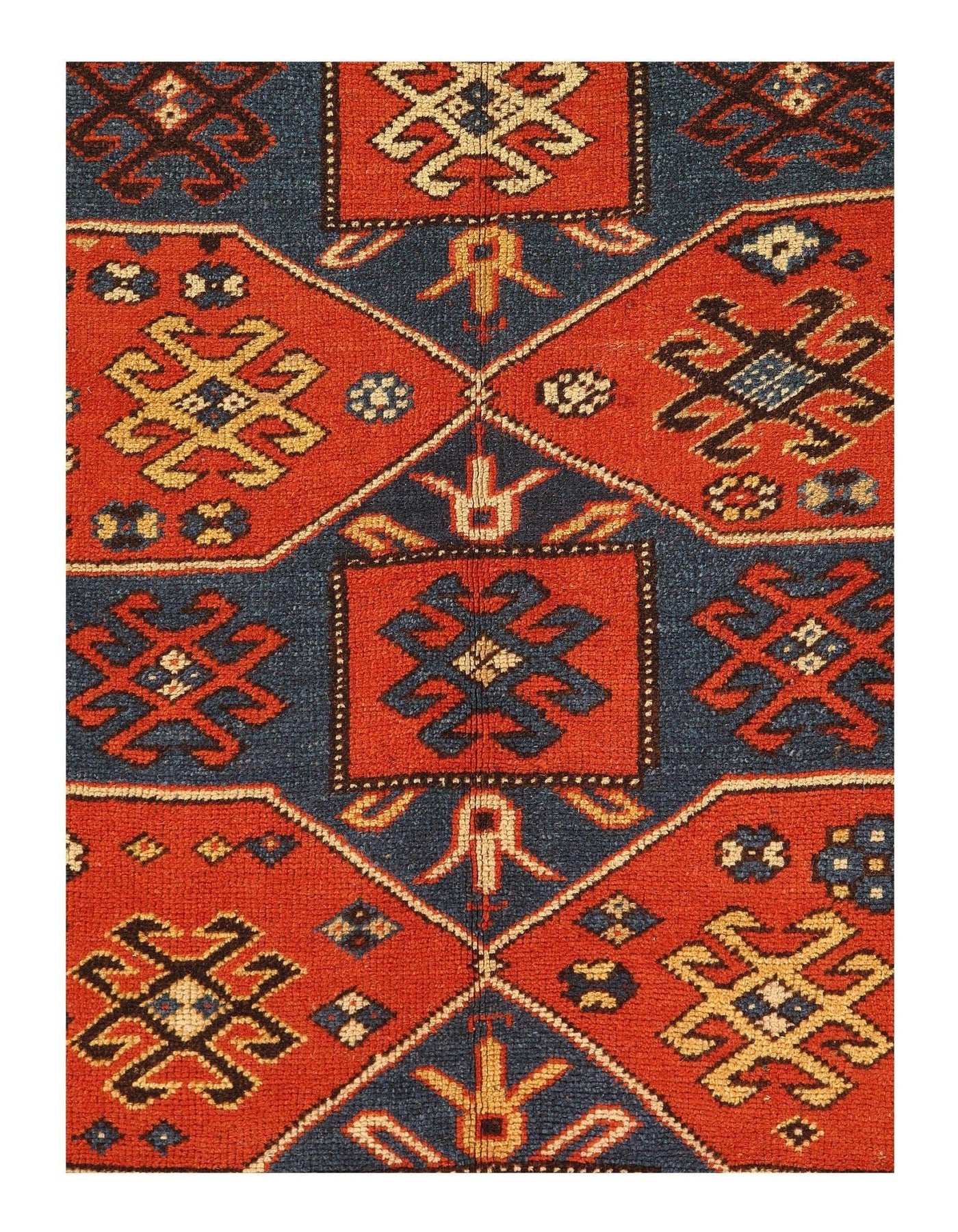 Canvello 1880s Antique Russain Kazak Rug - 5'1'' X 8'5'' - Canvello