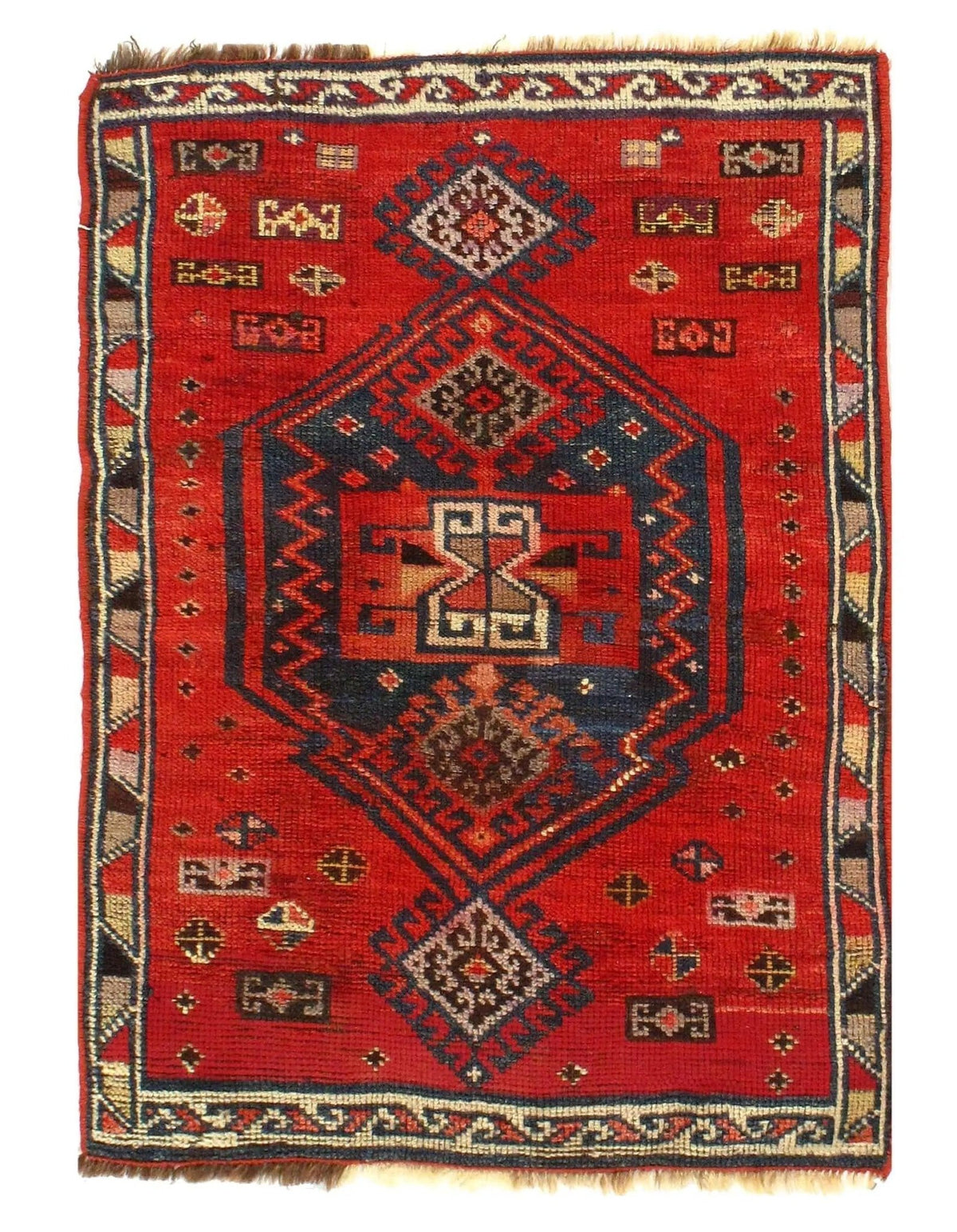 Canvello 1890s Alfombra Oushak turca antigua - 2' x 2'7"