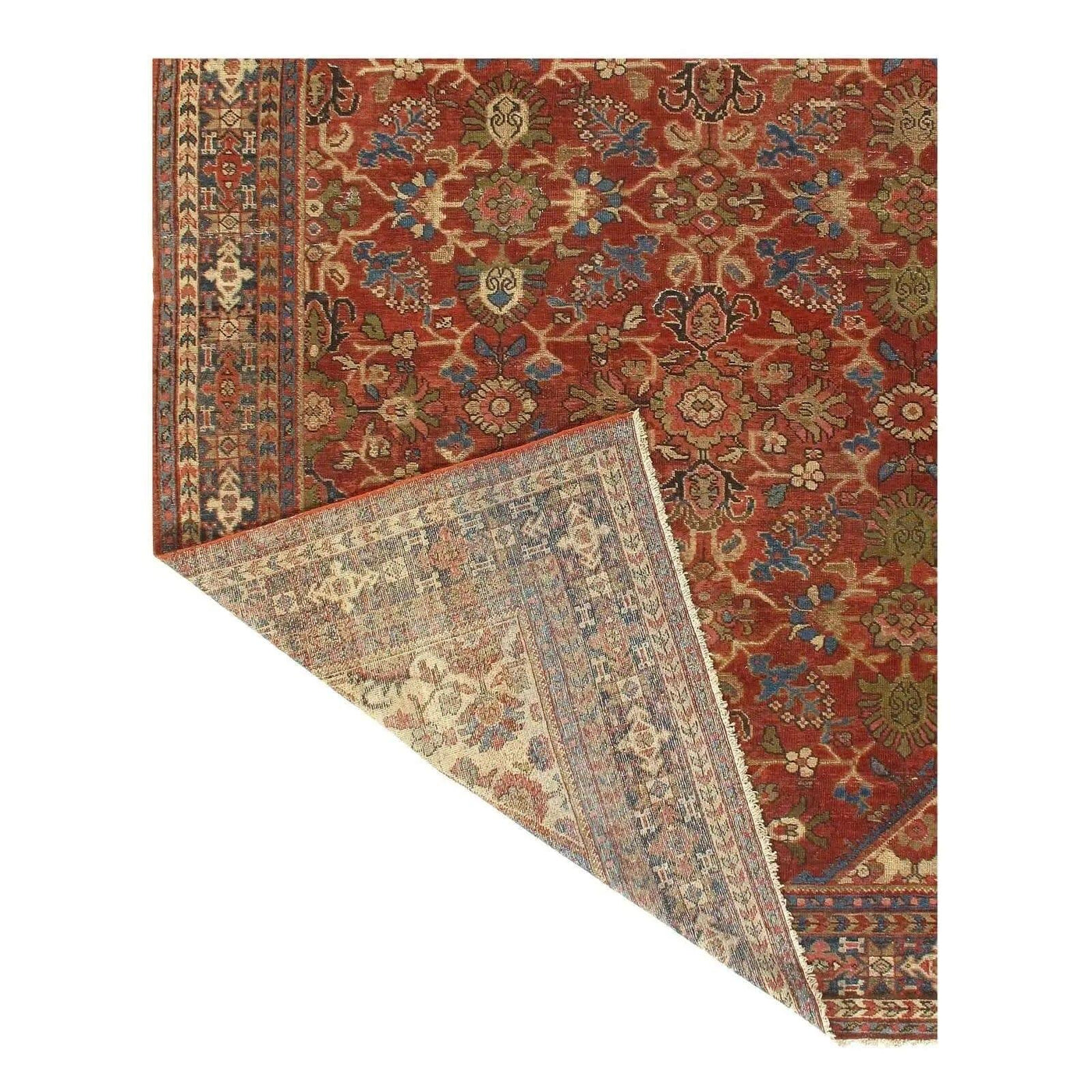 Canvello 1900s Antique Silkroad Mahal Rug - 9'2" x 11'8" - Canvello