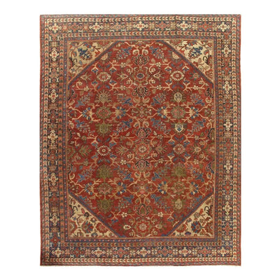 Canvello 1900s Antique Silkroad Mahal Rug - 9'2" x 11'8" - Canvello