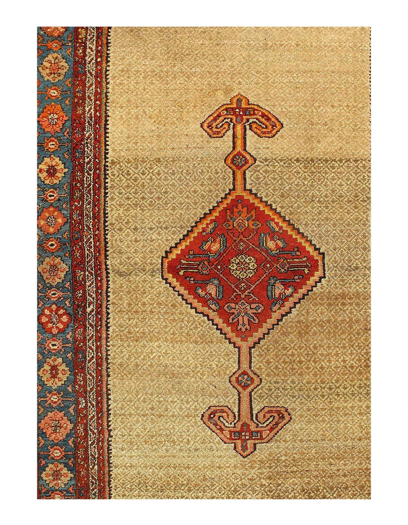 Canvello 1900s Fine Hand knotted Silkroad Antique Sarab Runner - 4'2'' X 10'7'' - Canvello