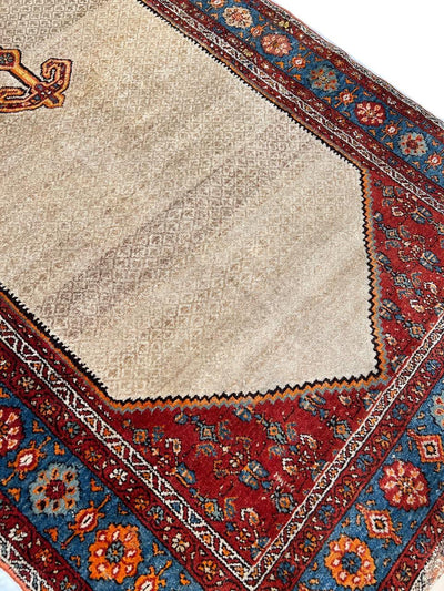 Canvello 1900s Fine Hand knotted Silkroad Antique Sarab Runner - 4'2'' X 10'7'' - Canvello