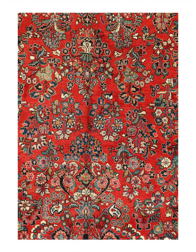 Canvello 1900s Silkroad Hand knotted Antique Sarouk Rug - 10'3'' X 17'5'' - Canvello