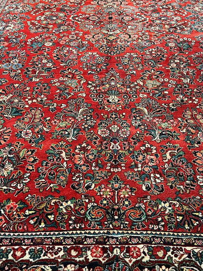 Canvello 1900s Silkroad Hand knotted Antique Sarouk Rug - 10'3'' X 17'5'' - Canvello