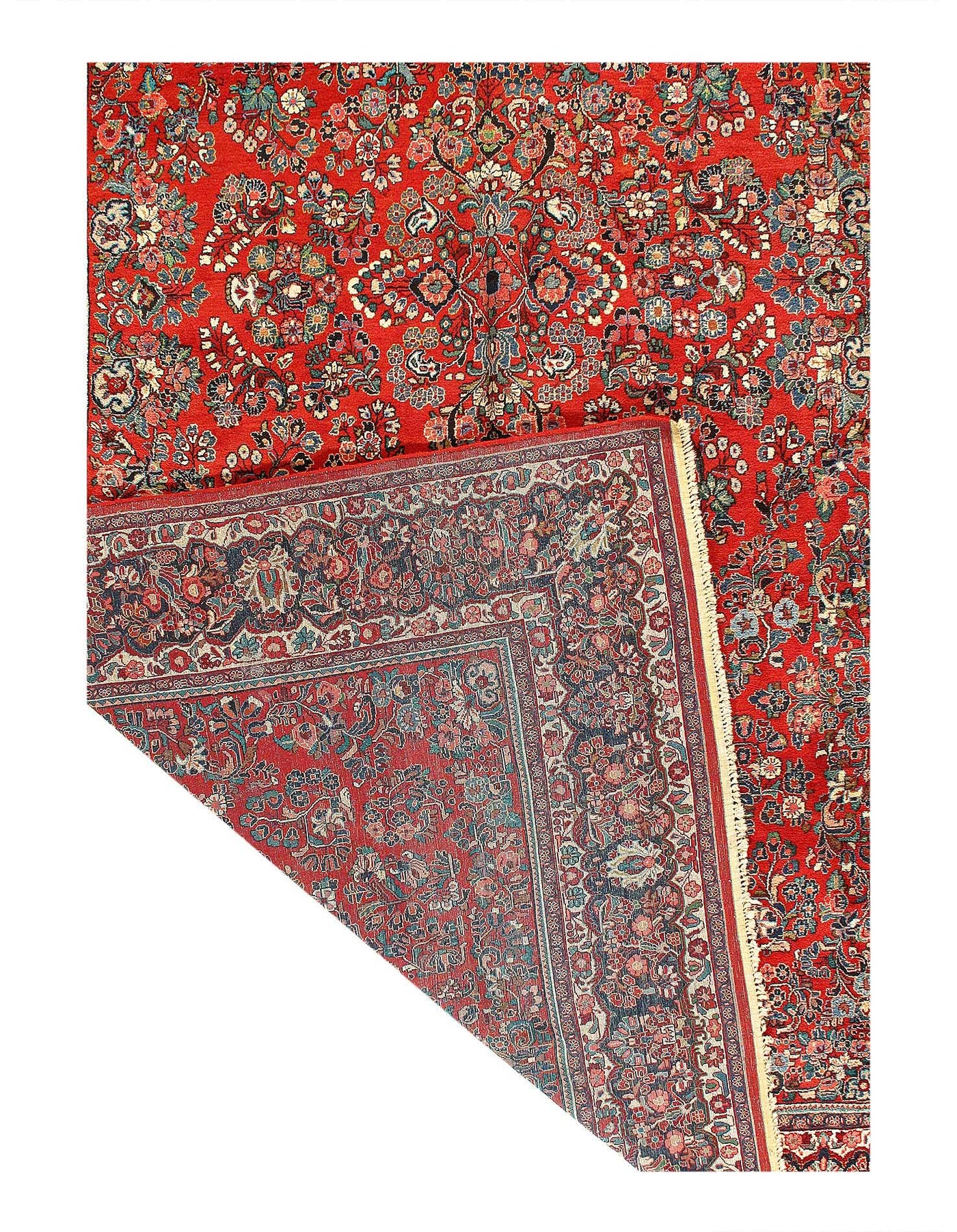 Canvello 1900s Silkroad Hand knotted Antique Sarouk Rug - 10'3'' X 17'5'' - Canvello