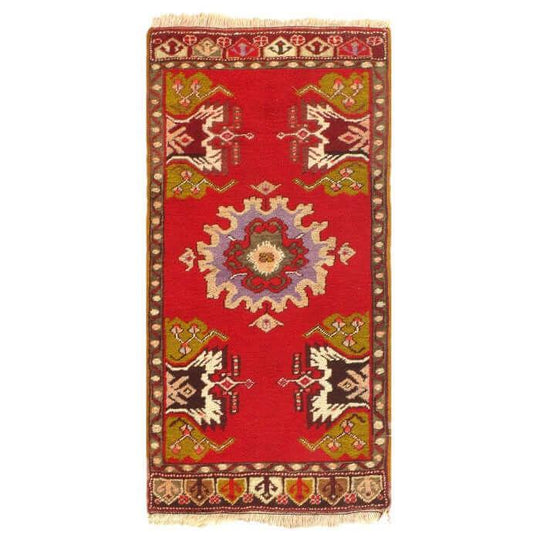 Canvello 1920s Antique Turkish Oushak Rug - 1'7" x 3'2"