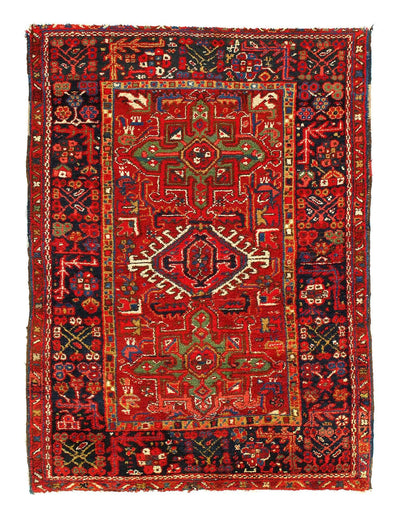 Canvello 1920s Fine Silkroad Antique Karajeh Rug - 3'3'' x 4'7'' - Canvello