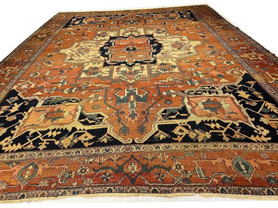 Canvello 1920s Silkroad Antique Serapi - 9'6" x 12'7" - Canvello