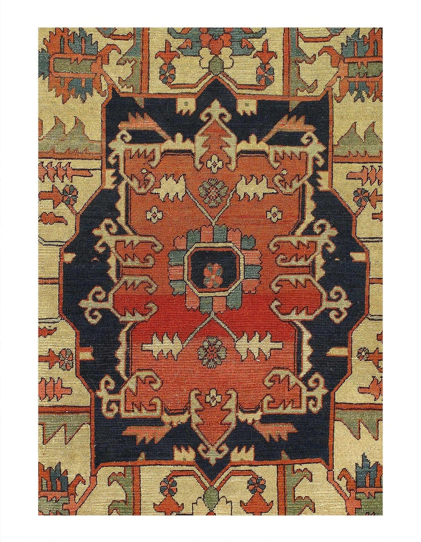 Canvello 1920s Silkroad Antique Serapi - 9'6" x 12'7" - Canvello