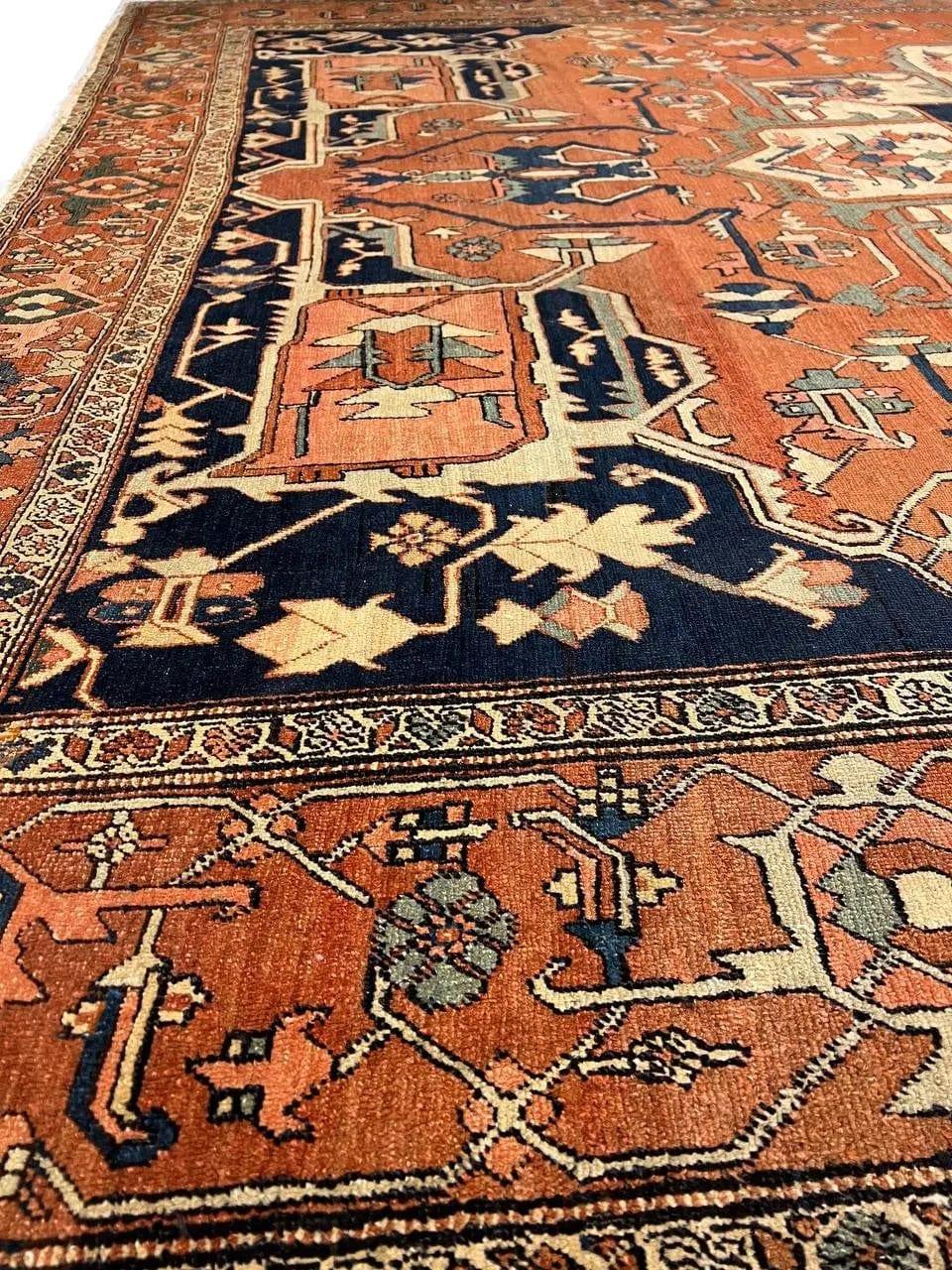 Canvello 1920s Silkroad Antique Serapi - 9'6" x 12'7" - Canvello