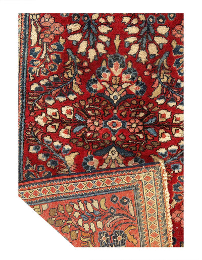 Canvello 1920s Silkroad Hand Knotted Antique Sarouk Rug - 2' X 3'11'' - Canvello