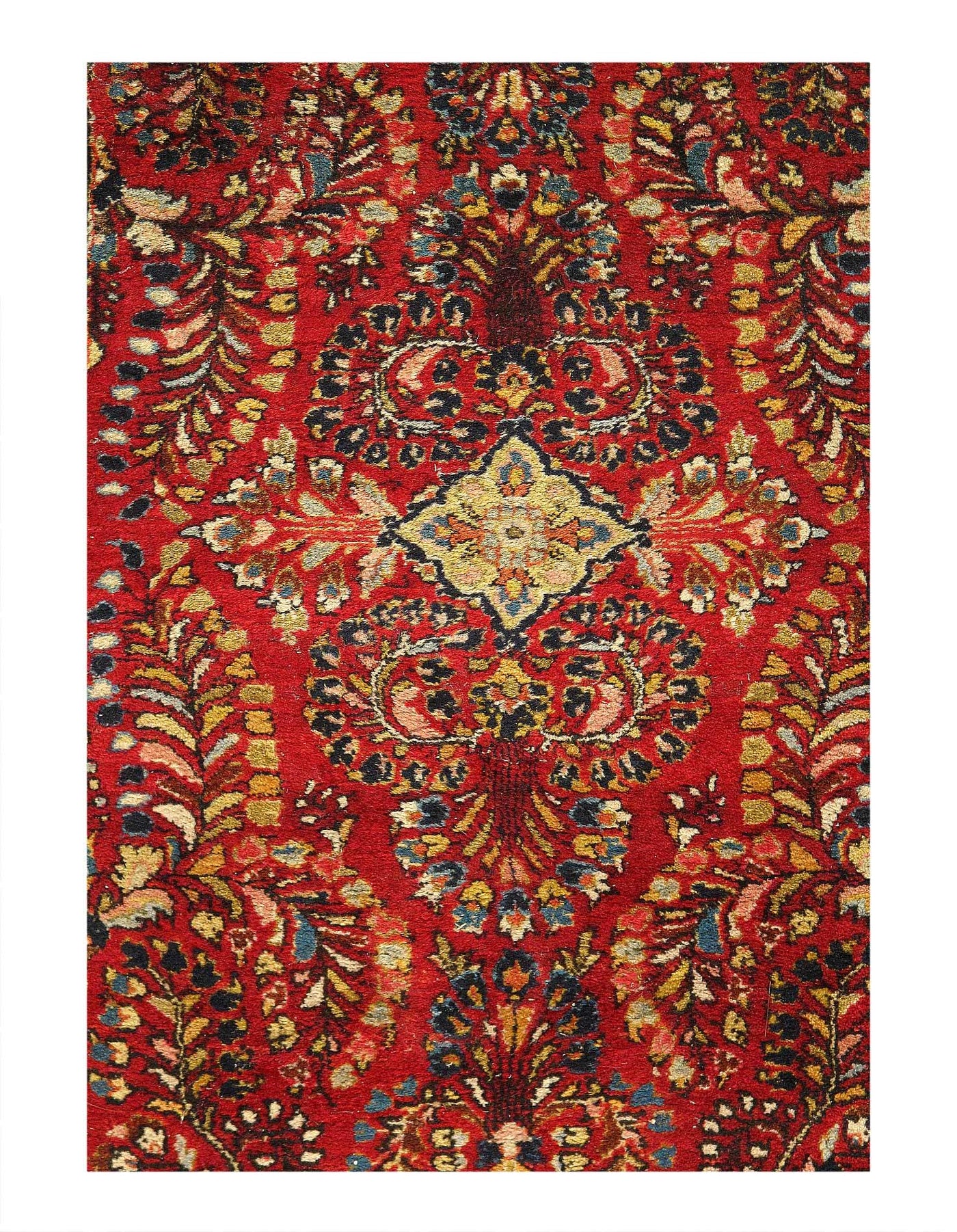 Canvello 1920s Silkroad Hand Knotted Antique Sarouk Rug - 2'5'' X 6'3'' - Canvello