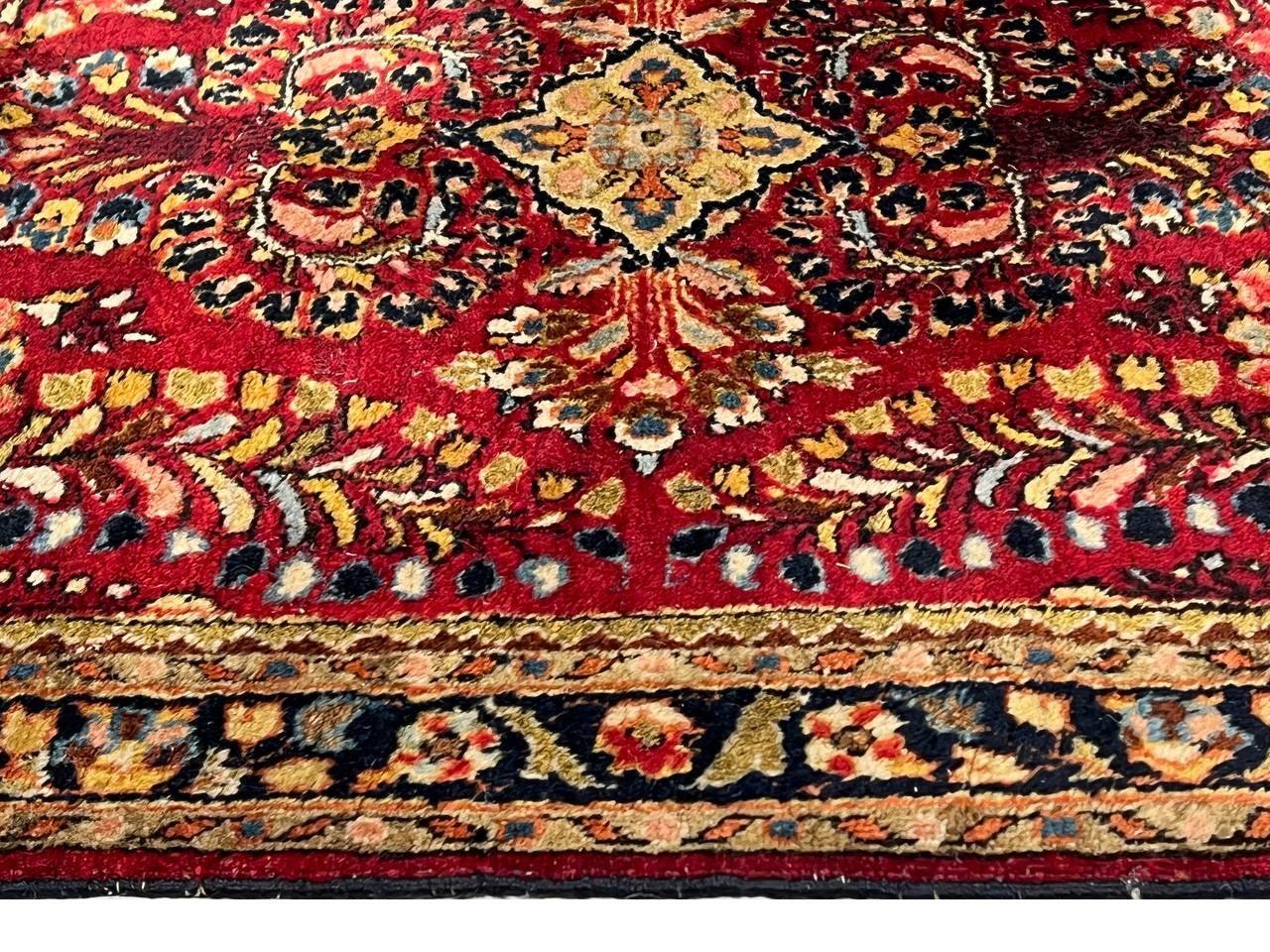 Canvello 1920s Silkroad Hand Knotted Antique Sarouk Rug - 2'5'' X 6'3'' - Canvello