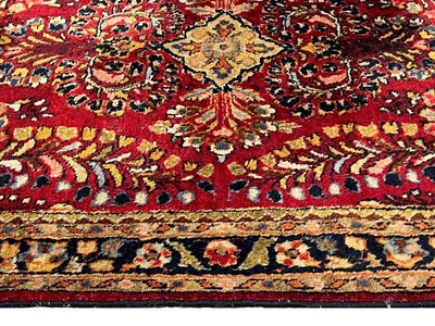 Canvello 1920s Silkroad Hand Knotted Antique Sarouk Rug - 2'5'' X 6'3'' - Canvello