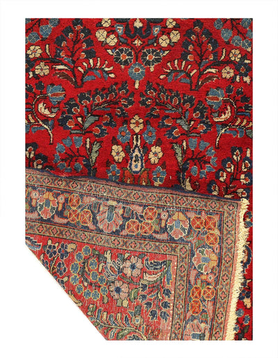 Canvello 1920s Silkroad Hand Knotted Antique Sarouk Rug - 2'6'' X 6'6'' - Canvello