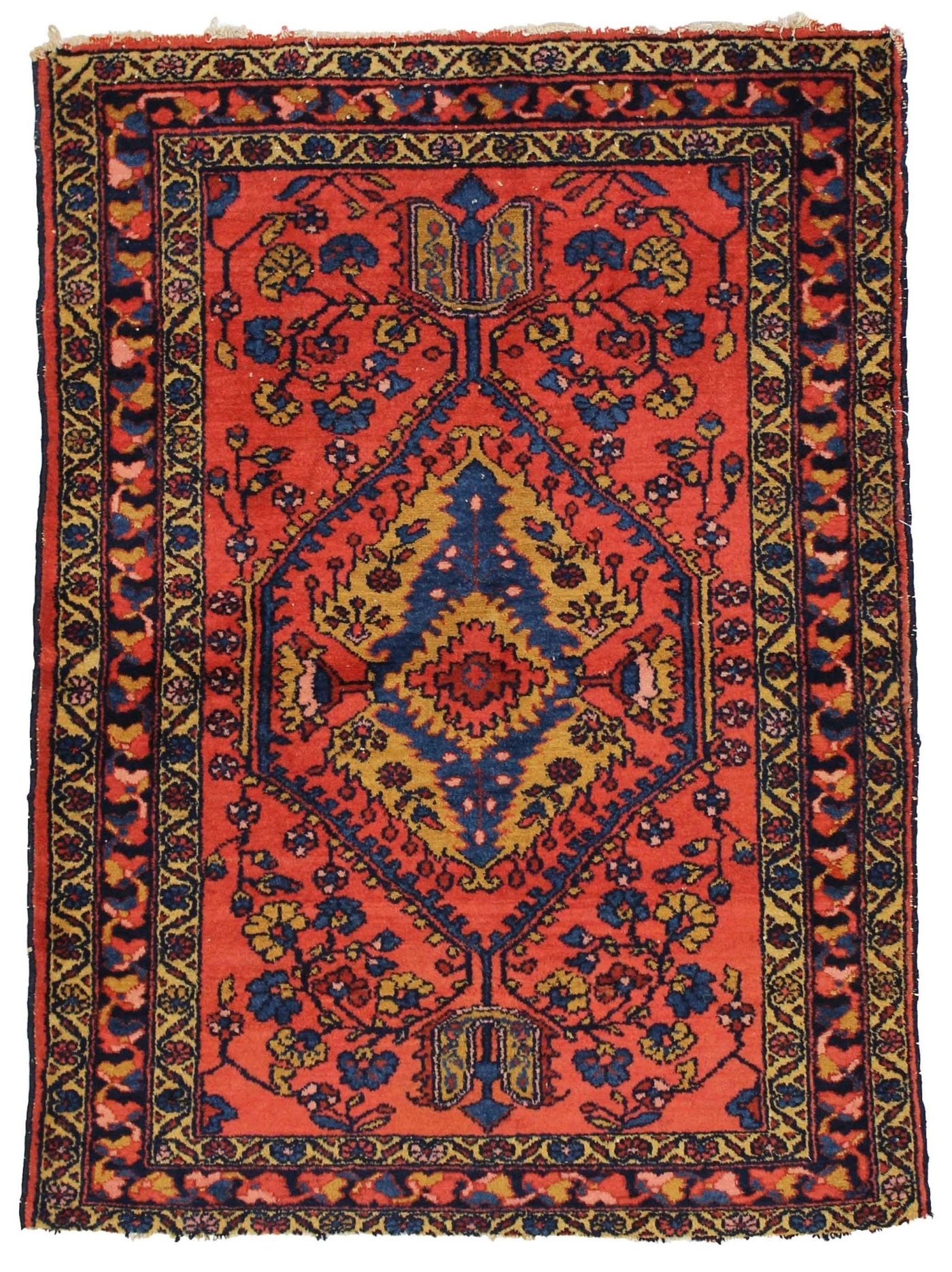 Canvello 1940 Hand Made Casual Medallion Silkroad Lilihan Rug - 3'4'' X 4'7'' - Canvello