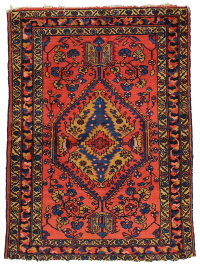 Canvello 1940 Hand Made Casual Medallion Silkroad Lilihan Rug - 3'4'' X 4'7'' - Canvello