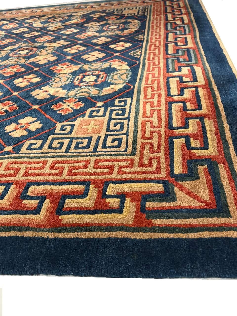 Canvello 1940's Fine Hand Knotted Antique Tabetan rug - 8'3'' X 9'8''