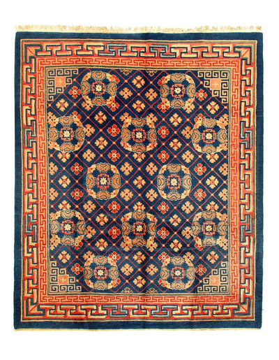 Canvello 1940's Fine Hand Knotted Antique Tabetan rug - 8'3'' X 9'8'' - Canvello