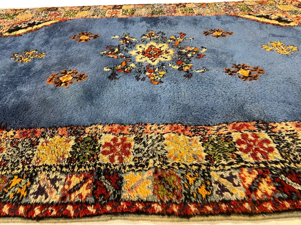 Canvello 1940s Hand Knotted Vintage Authentic Moroccan Rug - 4'5'' X 6'5'' - Canvello