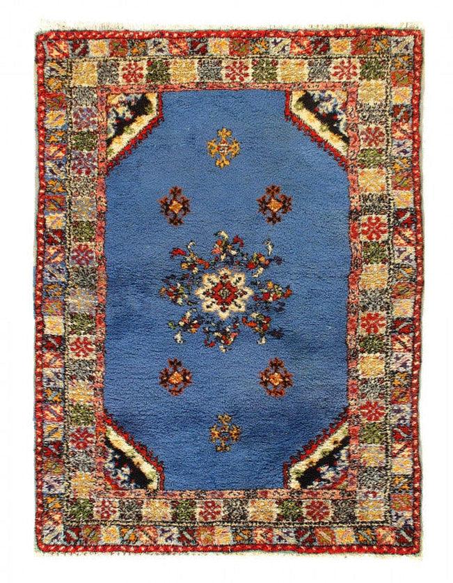 Canvello 1940s Hand Knotted Vintage Authentic Moroccan Rug - 4'5'' X 6'5'' - Canvello