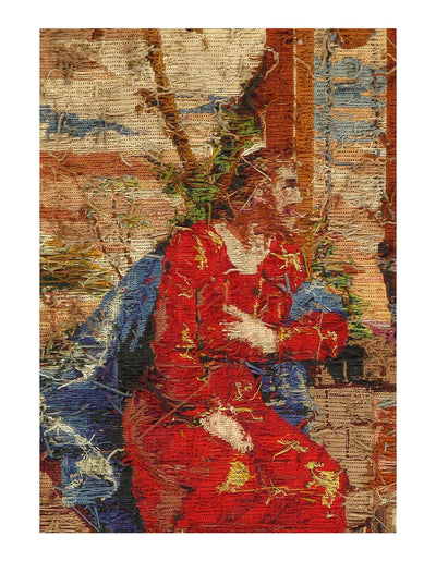 Canvello 1940s Jesus and Samaritan Woman Tapestry - 2'6" X 3'3" - Canvello