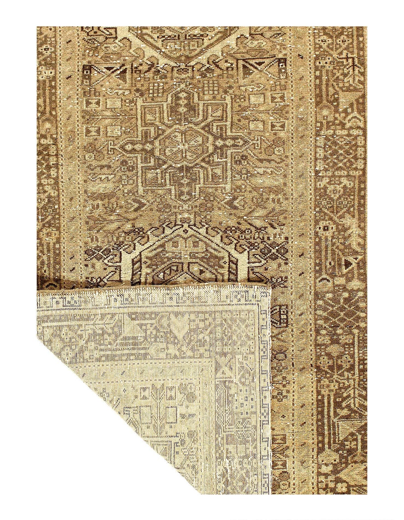 Canvello 1940s Silkroad Antique washout Karajeh Runner - 3'7'' X 9'11'' - Canvello