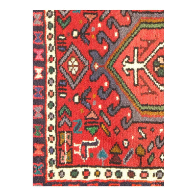Canvello 1950s Semi-Antique Karajeh Small Red Rugs - 1'9" x 1'10"