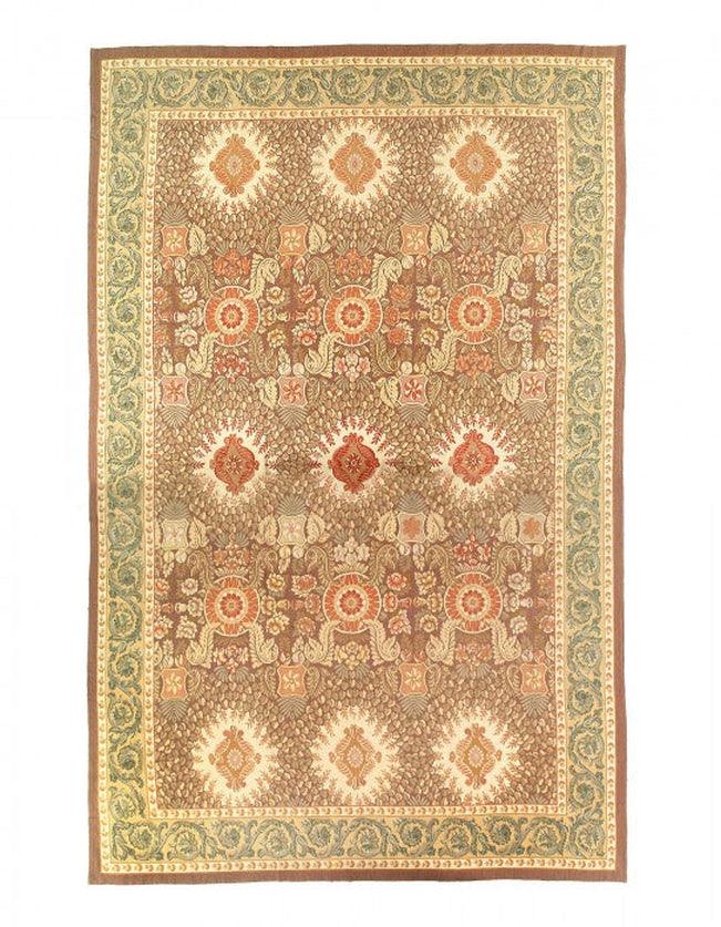 Canvello 1960s Light Brown French Aubusson Rug - 14'3'' X 18'3'' - Canvello