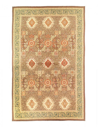 Canvello 1960s Light Brown French Aubusson Rug - 14'3'' X 18'3'' - Canvello