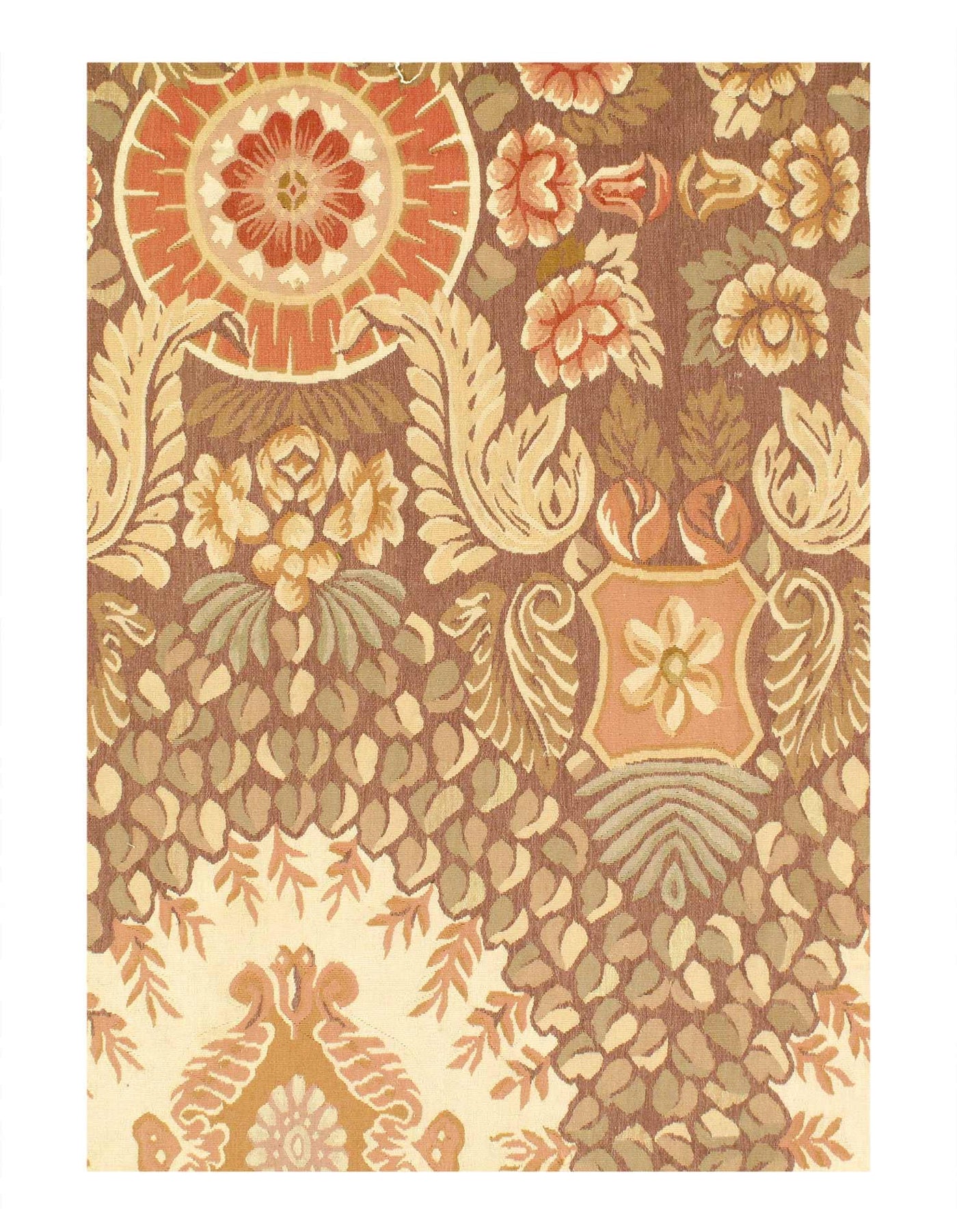 Canvello 1960s Light Brown French Aubusson Rug - 14'3'' X 18'3'' - Canvello