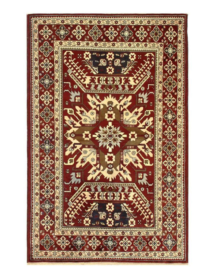 Canvello 1960s Vintage Afghan Tekkeh Alfombra - 3'11" x 6'2"