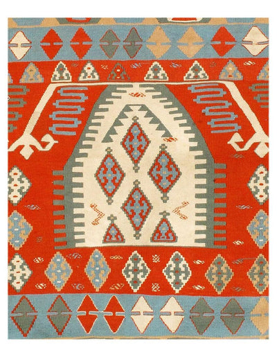 Canvello 1960s Vintage Turkish Kilim Rug - 3'10" x 5'9" - Canvello