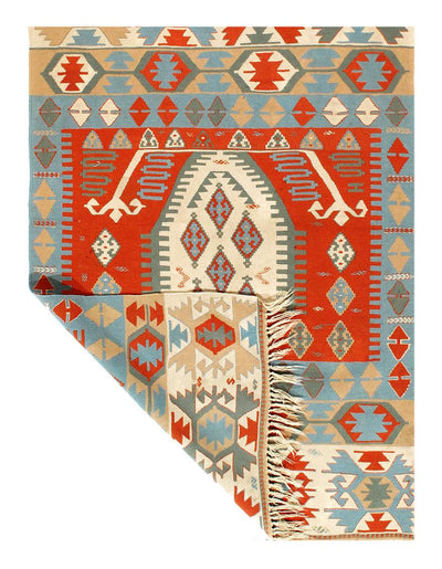 Canvello 1960s Vintage Turkish Kilim Rug - 3'10" x 5'9" - Canvello