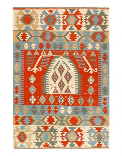 Canvello 1960s Vintage Turkish Kilim Rug - 3'10" x 5'9" - Canvello