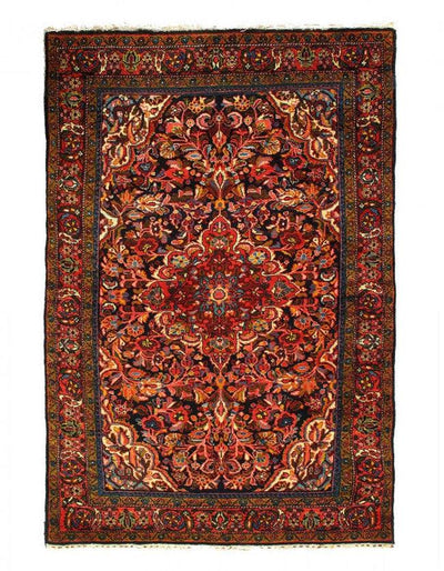 Canvello 1970s Hand Knotted Silkroad Vintage Balouchi Rug - 4'6'' X 6'11'' - Canvello