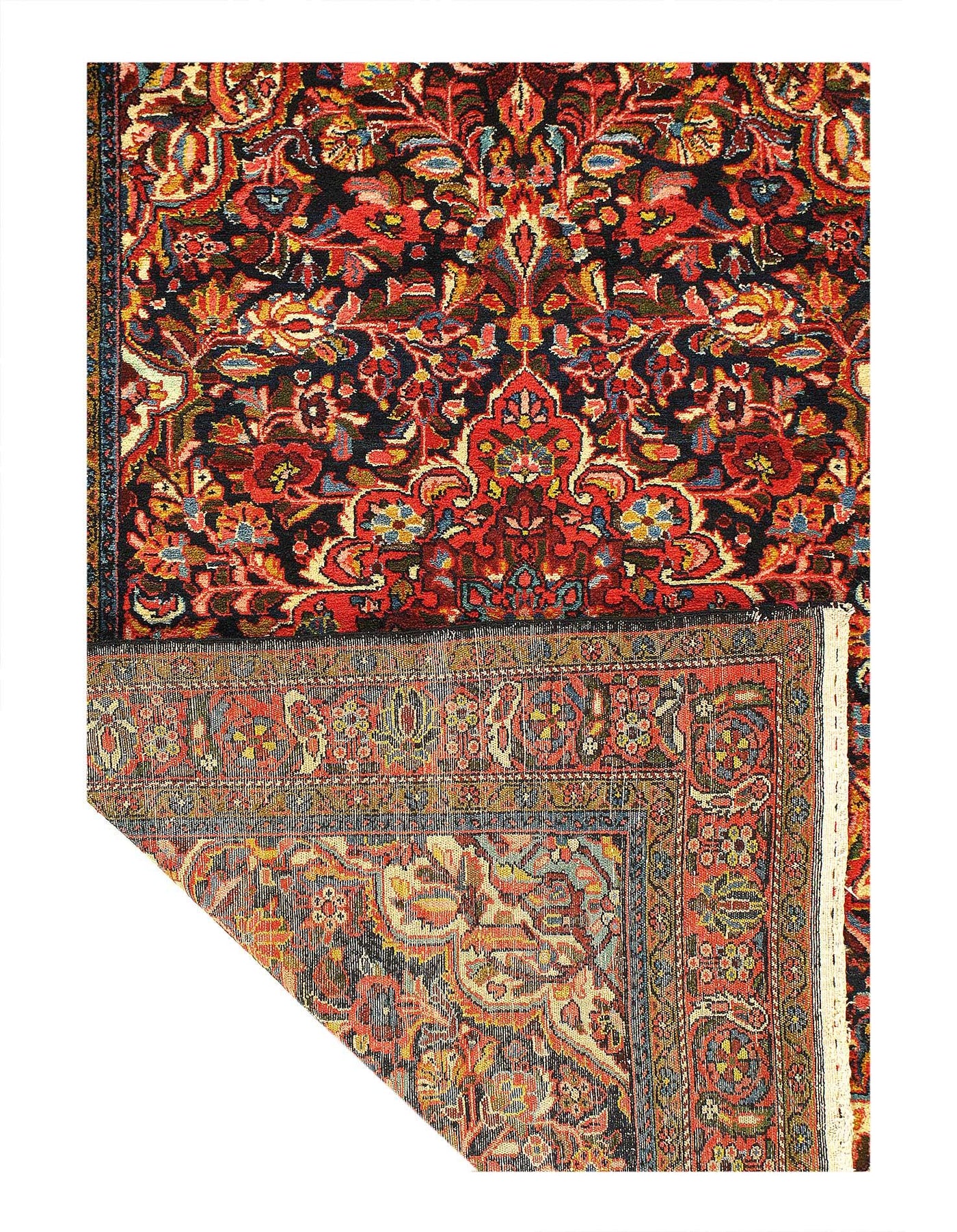 Canvello 1970s Hand Knotted Silkroad Vintage Balouchi Rug - 4'6'' X 6'11'' - Canvello