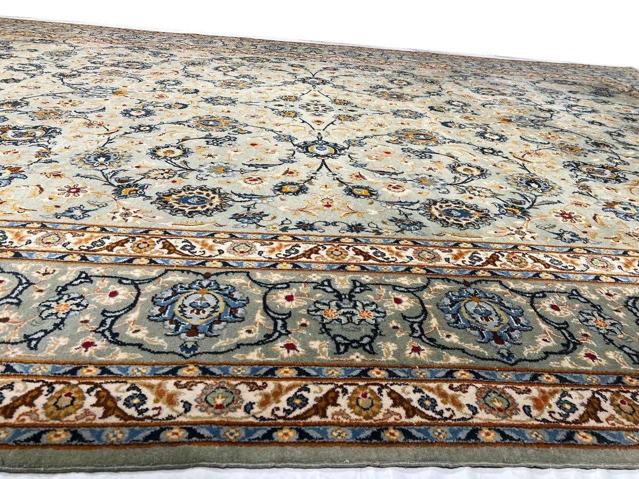 Canvello 1970s Hand Knotted Silkroad Vintage Kashan Rug - 9'8'' X 13'6'' - Canvello