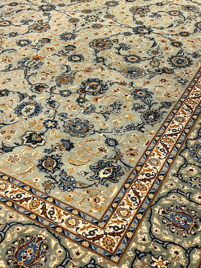 Canvello 1970s Hand Knotted Silkroad Vintage Kashan Rug - 9'8'' X 13'6'' - Canvello