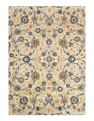 Canvello 1970s Hand Knotted Silkroad Vintage Kashan Rug - 9'8'' X 13'6'' - Canvello