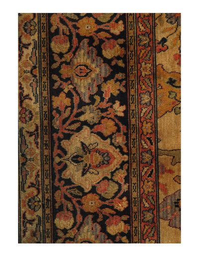 Canvello 1970s Machine Made Vintage Isfahan Design Runner - 2'3'' X 13'9''