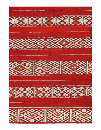 Canvello 1980's Flat Weave Modern Moroccan Rug - 5'6"x7'3"