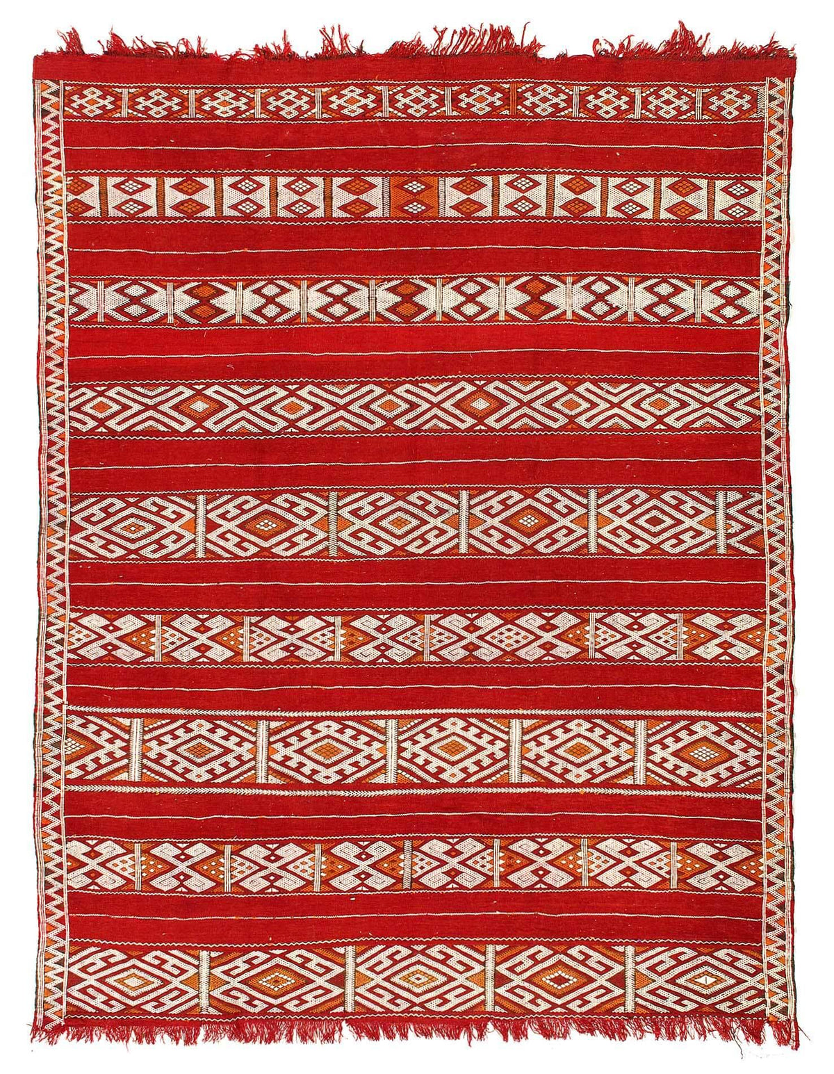 Canvello 1980's Flat Weave Modern Moroccan Rug - 5'6"x7'3"