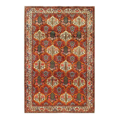 Canvello 1980s Silkroad Bakhtiari Hand Knotted Wool Rugs - 6'8" x 10'2" - Canvello