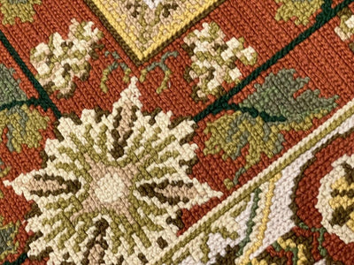 Canvello 1980s Vintage Needlepoint Flat Weave Rug - 8'8'' X 11'7'' - Canvello