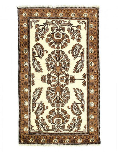 Canvello 2000s Fine Hand Knotted Persian Mashad Rug - 3'9'' X 6'4''
