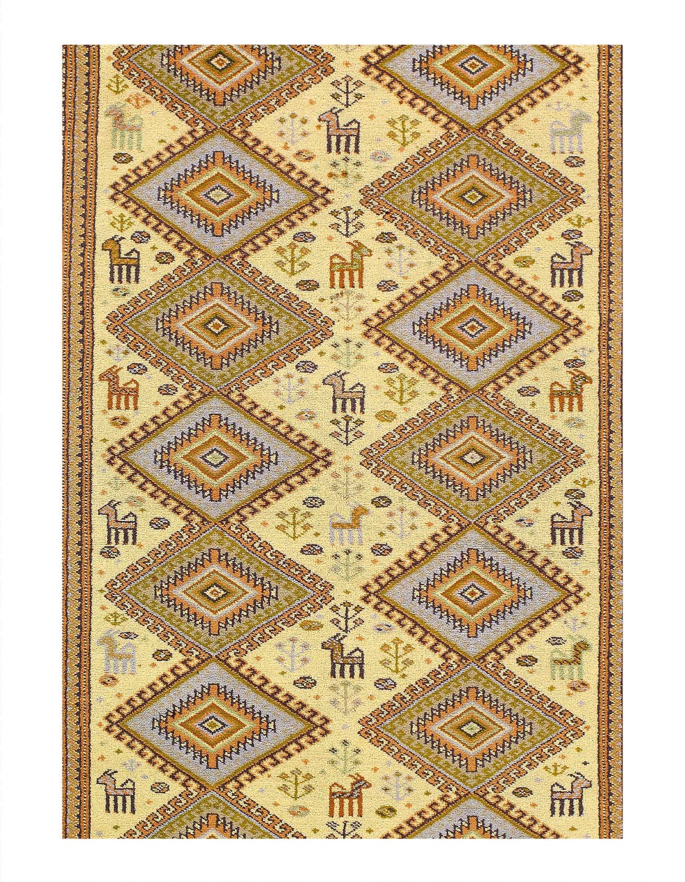 Canvello 2000s Hand Knotted Silkroad Vintage Ardabill Rug - 4' X 5'5'' - Canvello