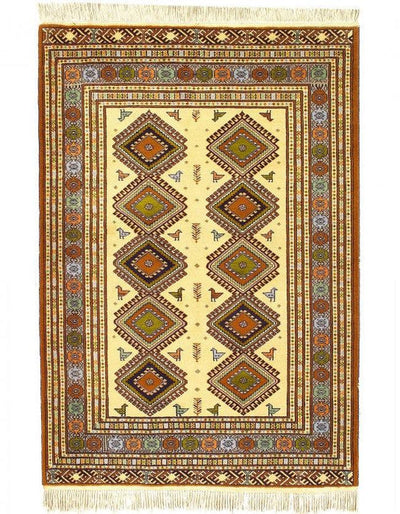 Canvello 2000s Hand Knotted Persian Vintage Ardabill Rug - 4' X 6'4''